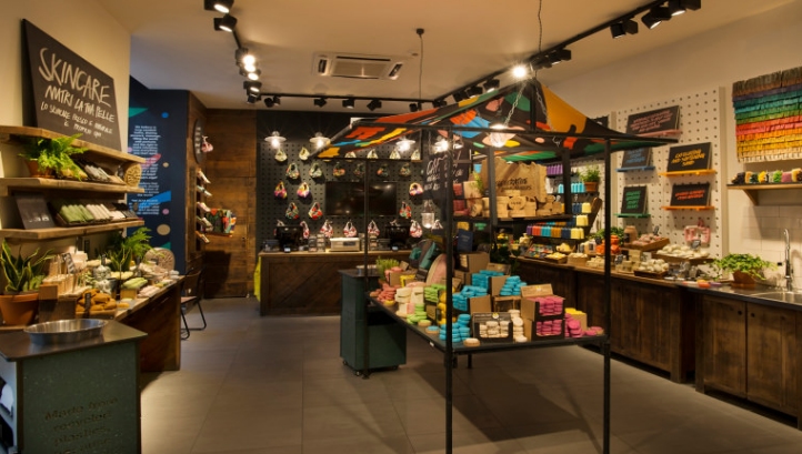 Lush launched its first plastic-free locations in Berlin and Milan (pictured) last year