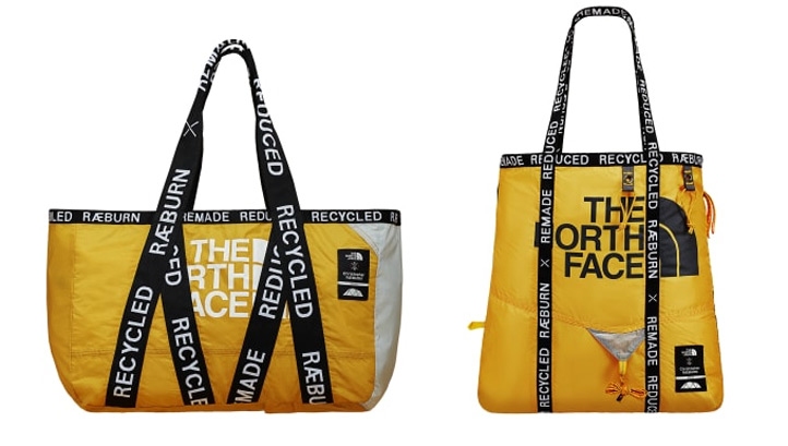 Each product will vary in aesthetics as different The North Face tents have been recycled and reused across the entire collection