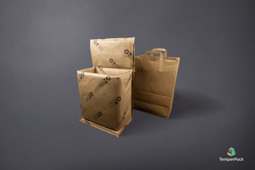 brown paper bag beside ClimaCell packaging