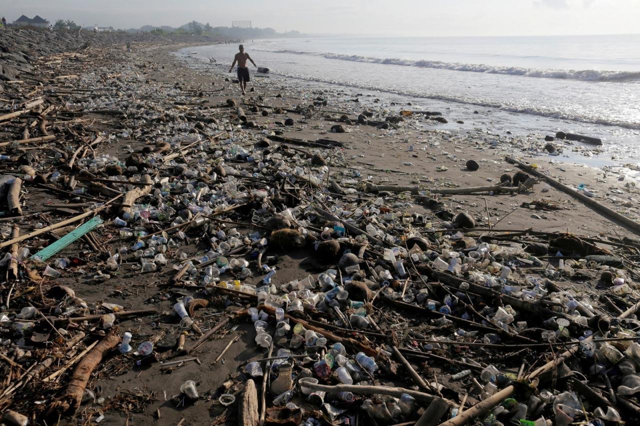About 13 million tonnes of plastic ends up in the ocean every year, according to the UN.