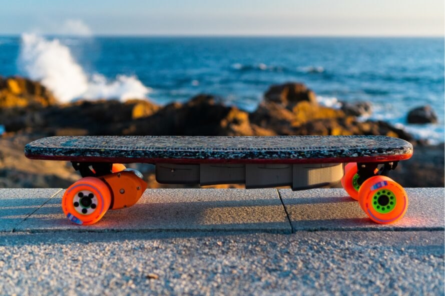 skateboard made out of recycled plastic