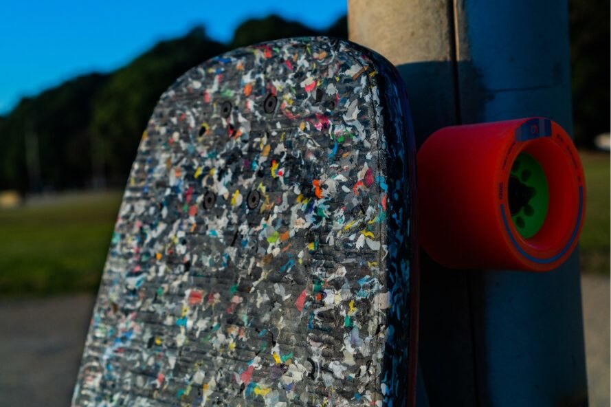 skateboard deck made out of recycled plastic
